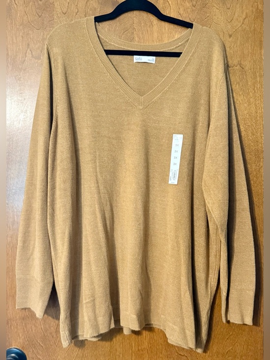 croft & barrow Sweaters - Women’s V-Neck Sweater - Camel